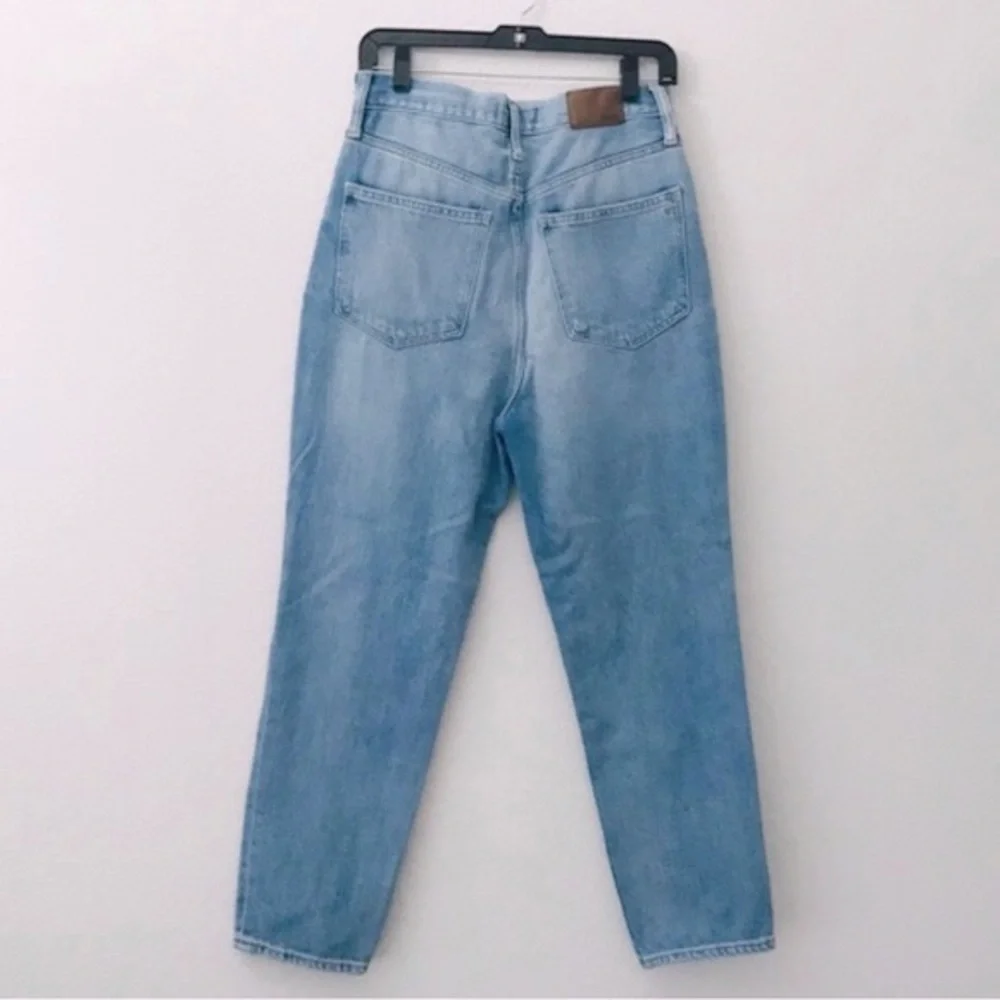 Madewell The Mom Jean in Gilford Wash Ripped Edition